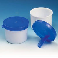Stool Container with Stick, 20mL, White PP, 100/Bag, 12 Bags/Unit