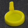 Cap, Snap with Sanitary Grip, PE, Yellow, for Flared Top Urine Tube