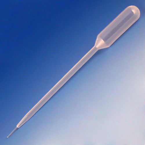 Transfer Pipet, 5.8mL, Fine Tip, 147mm, STERILE, Paper Peel Wrap, Individually Wrapped, 100/Bag, 4 Bags/Unit 