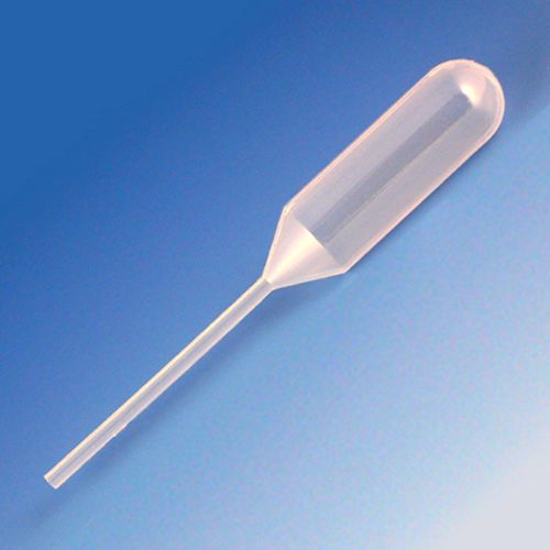 Transfer Pipet, 4.0mL, Narrow Stem, Short, 85mm, STERILE, Individually Wrapped, 100/Bag, 5 Bags/Unit