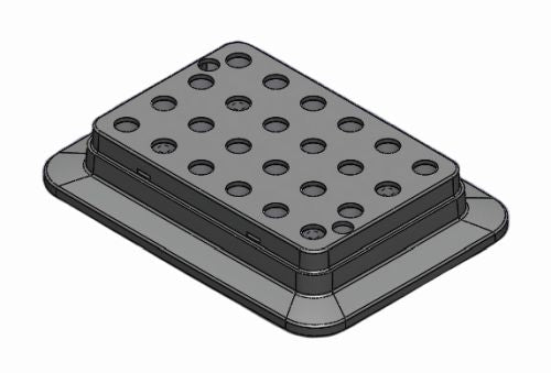 Block, used for 0.5mL tubes, 24 holes