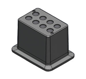 Block, used for 15mL tubes, 8 holes