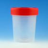 Specimen Container, 4oz, with Separate 1/4-Turn Red Screwcap, Non-Sterile, PP, Graduated, Bulk