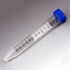 Centrifuge Tube, 15mL, Attached Blue Flat Top Screw Cap, PP, Printed Graduations, STERILE