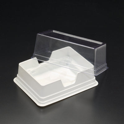 PCR COMBI-BOX WHITE BASE CLEAR COVER. PVC 